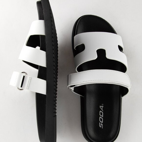 SODA Bianca White Womens Slide Sandals/NIB/7 or 8 - Picture 5 of 16